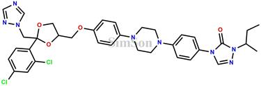 4-(4-(4-(4-((2-((1H-1,2,4-triazol-1-yl)methyl)-2-(2,4-dichlorophenyl)-1,3-dioxolan-4-yl)methoxy)phenyl)piperazin-1-yl)phenyl)-1-(sec-butyl)-1H-1,2,4-triazol-5(4H)-one